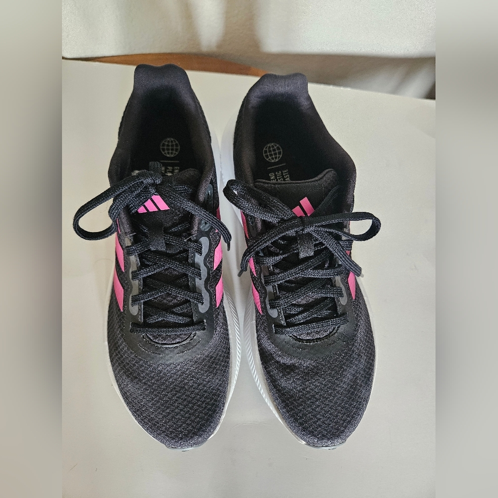 Adidas Women's Black and Pink Sneakers Sizes 8.5